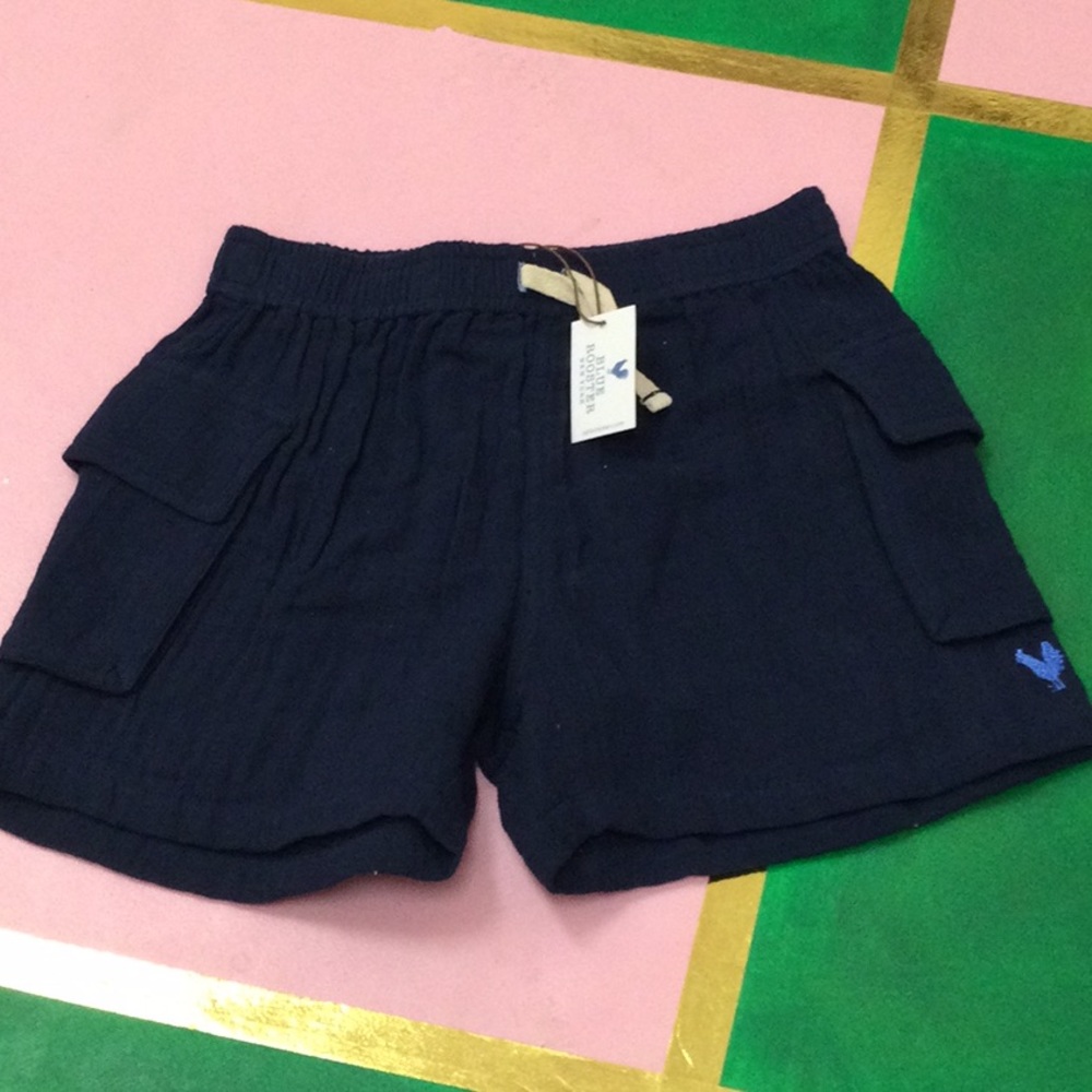 NWT BLUE ROOSTER PULL ON SHORTS IN NAVY